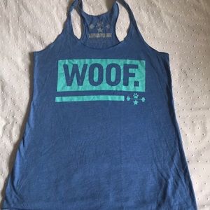 Cute puppy themed razor back tank